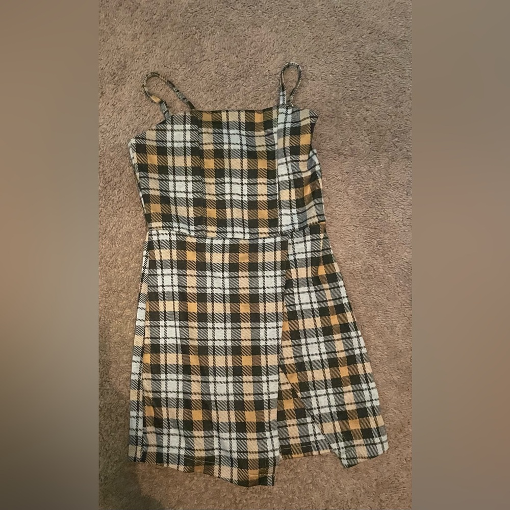 Plaid Sleeveless Tween Diva Romper Size 16